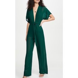 Reformation Lemongrass Jumpsuit Emerald